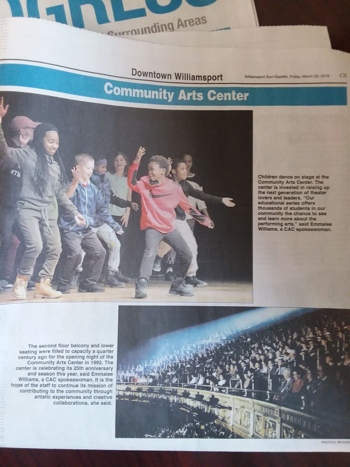 CAC in the Williamsport Sun-Gazette | Community Arts Center