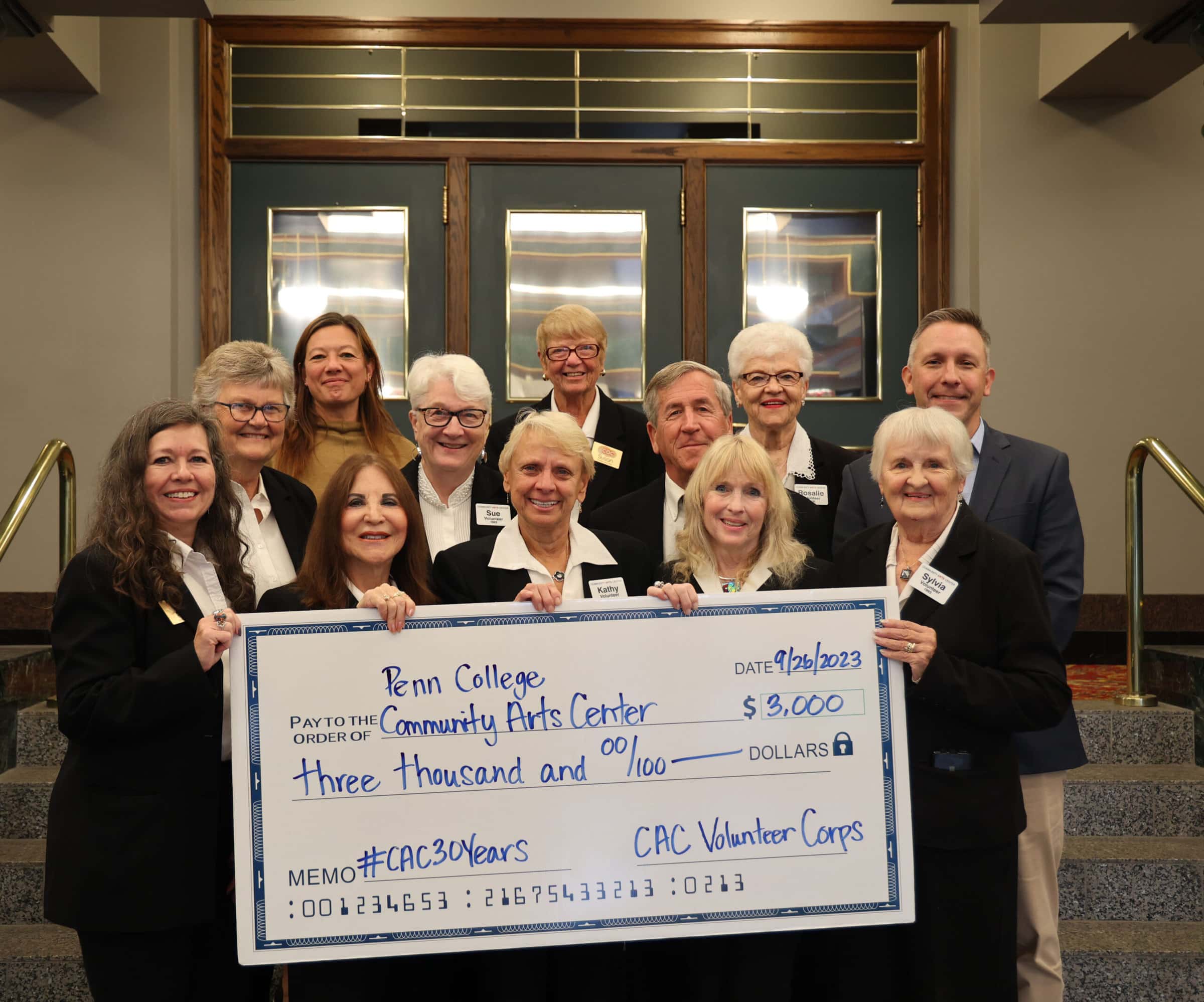 CAC Volunteer Corps donates in celebration of 30 years