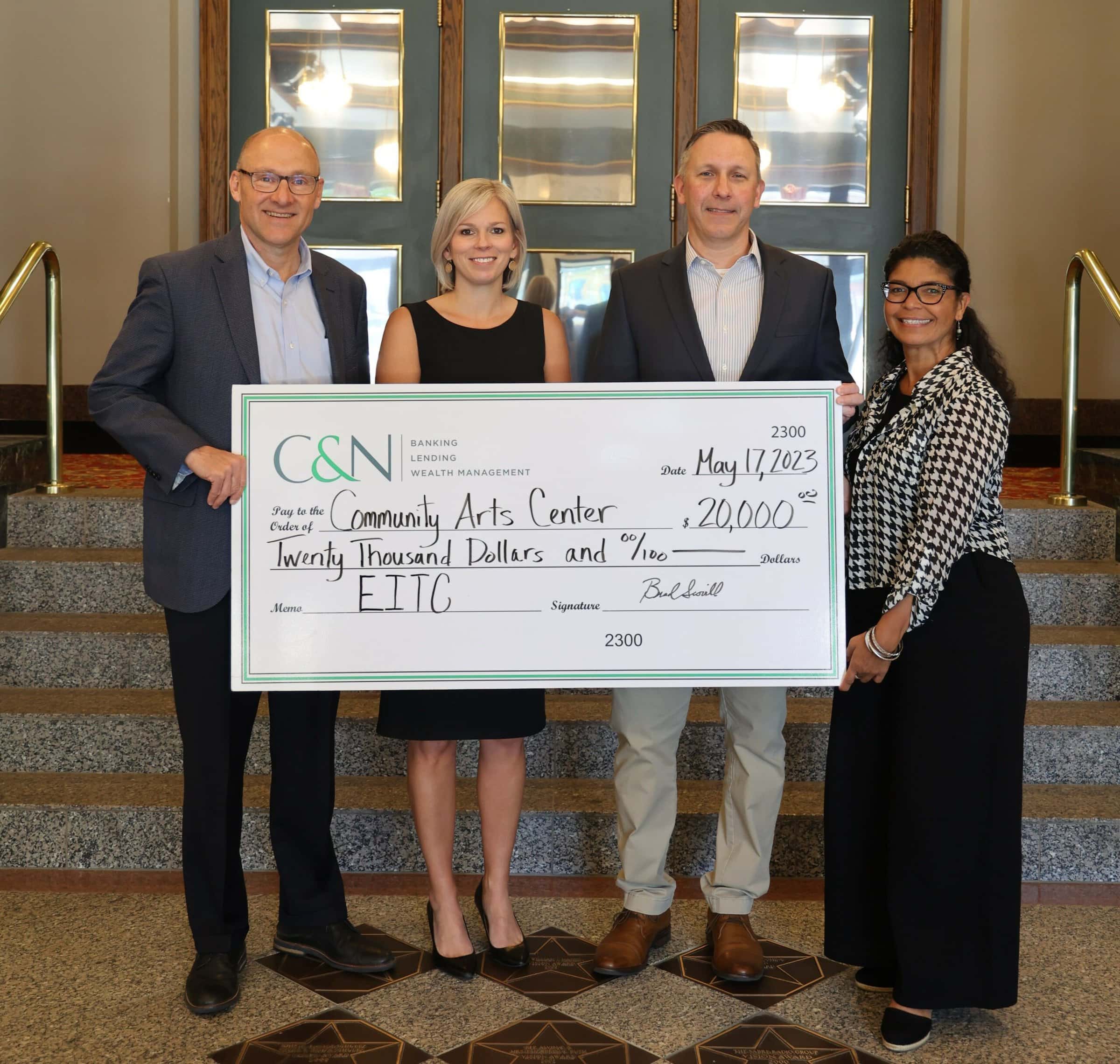 Community Arts Center awarded EITC funds from C&N Bank