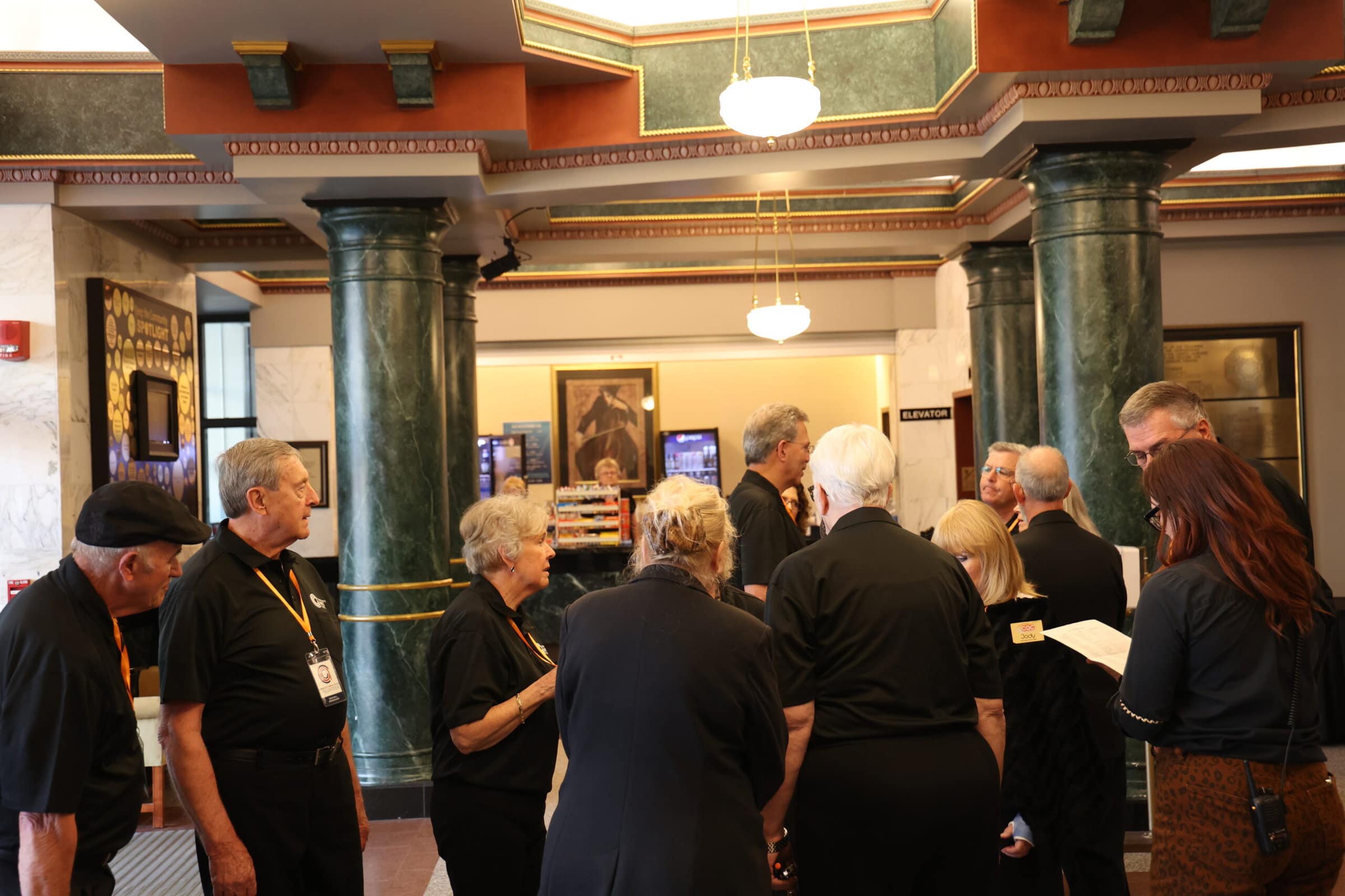 Volunteers lining up for duties