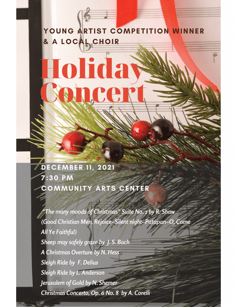 WSO Holiday Concert Community Arts Center Williamsport, PA